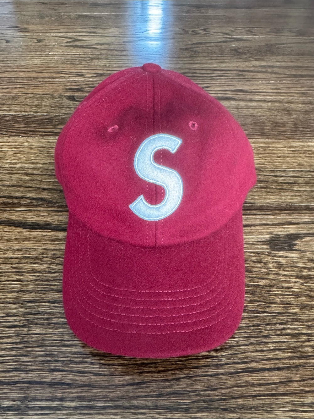 Supreme x Ing. Loro Piana & C. Maroon Wool ‘S’ Logo Hat